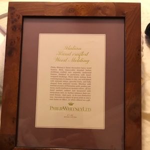 Photo frame, Italian hard wooden 8x10